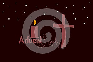 Advent Sunday conceptual vector illustration.Â  Holy spiritual day celebration. Night conceptual spiritual design